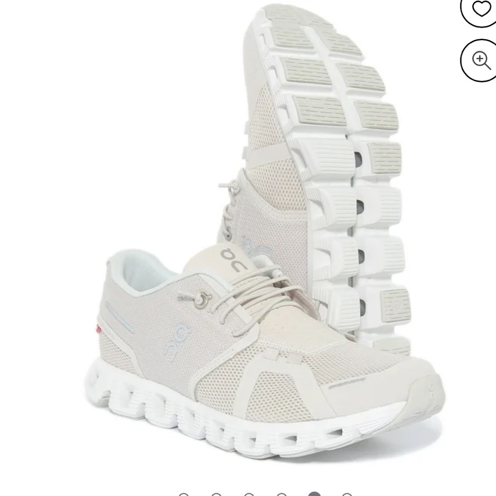 On Cloud 5 Trainers Color: Pearl / White women 7 new - Picture 5 of 16